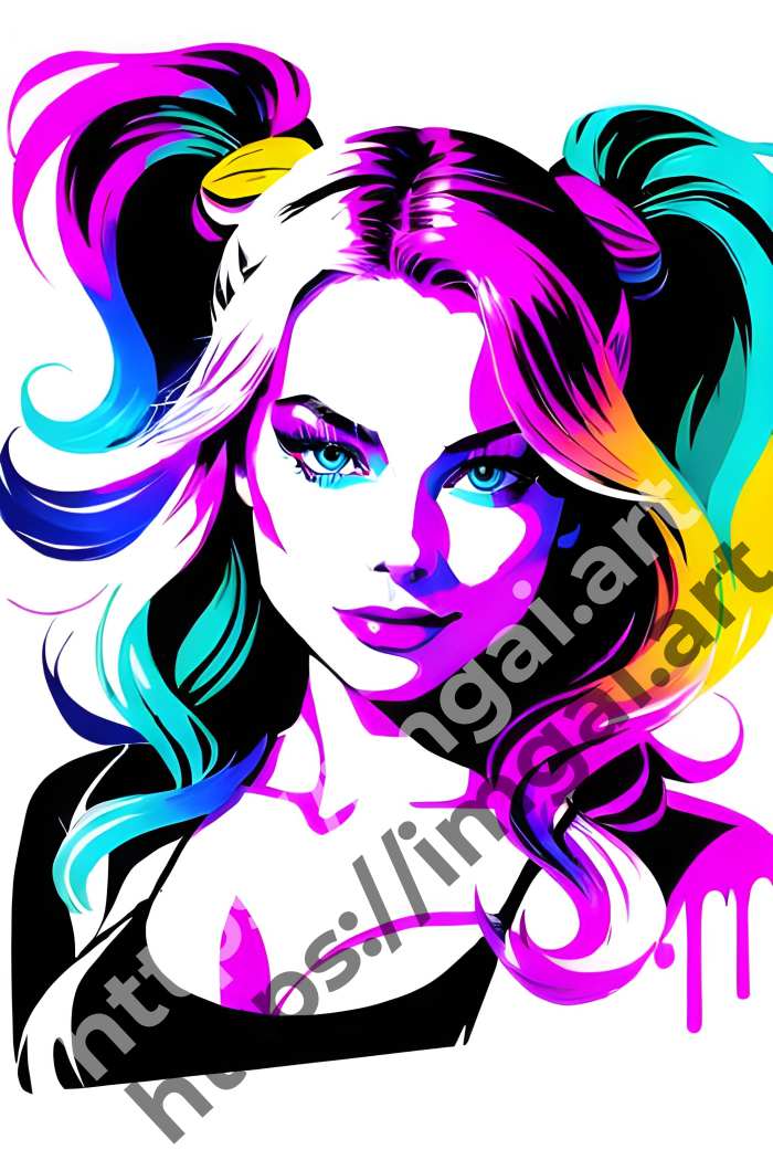  Постер Margot Robbie (актеры)  в стиле Splash art. №3300