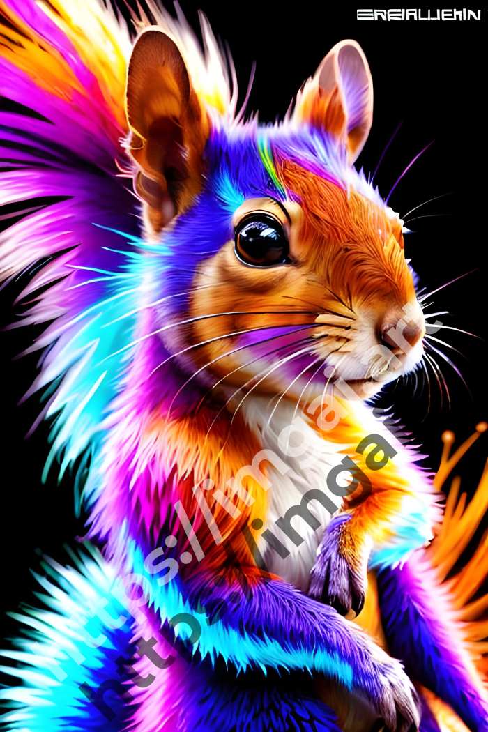  Постер squirrel (дикие животные)  в стиле Клипарт. №3319