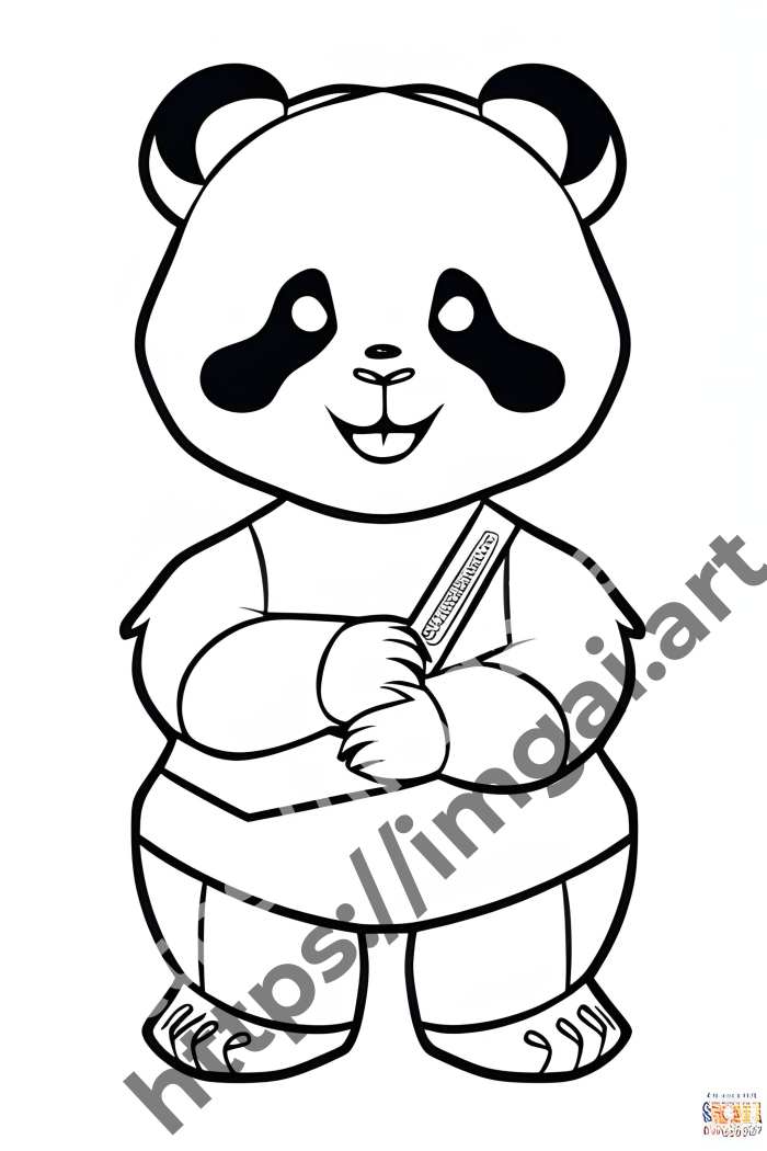  Раскраска panda (дикие животные). №337