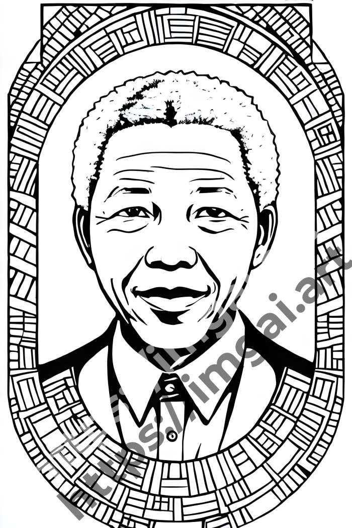  Раскраска Nelson Mandela (еще раскраски). №3370