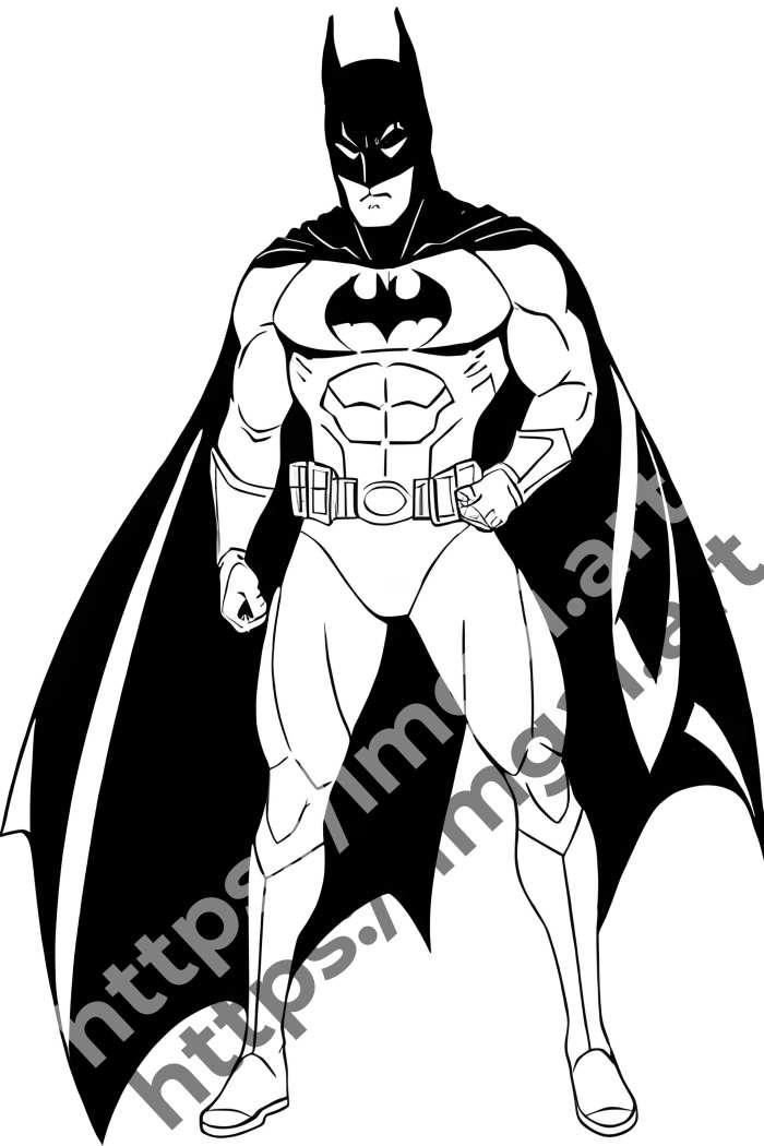  Раскраска Batman (герои)  в стиле Mandala. №3450