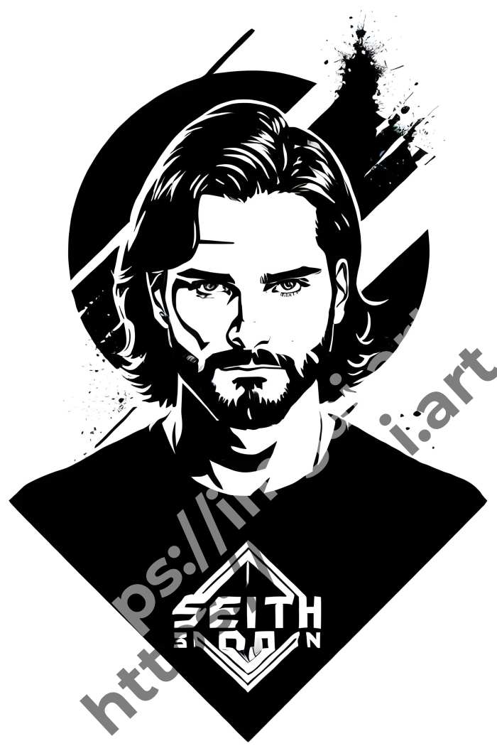  Постер Seth Rollins (рестлеры)  в стиле Акварель. №3495