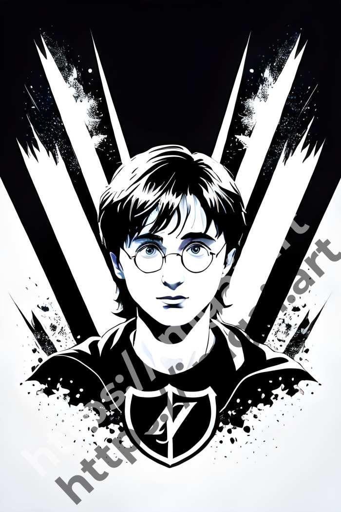  Постер Harry Potter (герои)  в стиле Splash art. №3503