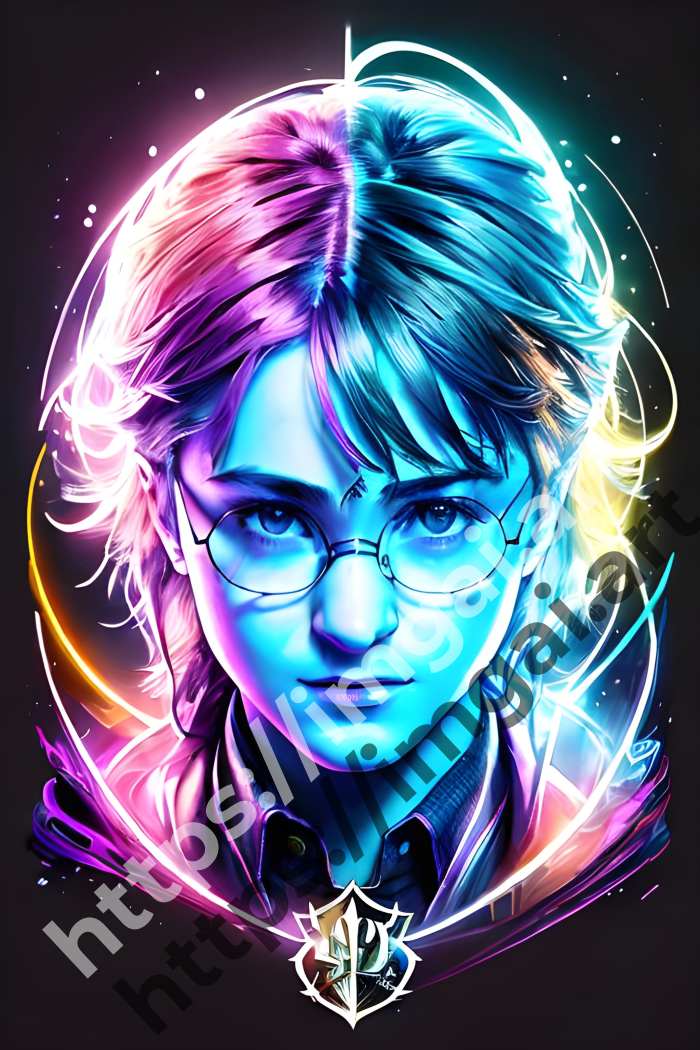  Постер Harry Potter (герои)  в стиле Клипарт. №3555