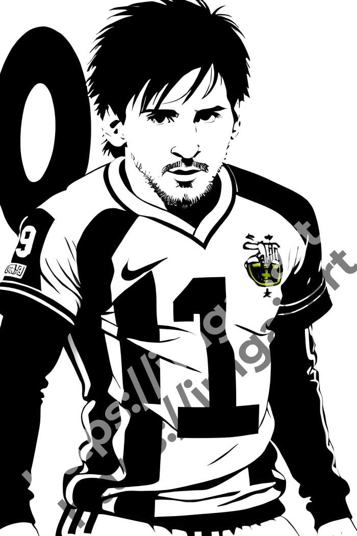  Принт Lionel Messi (футбол)  в стиле Клипарт. №3561