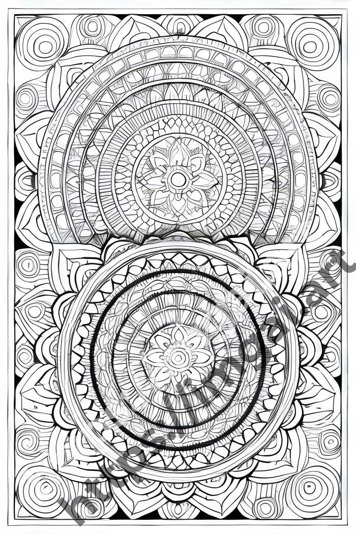  Раскраска Абстракции  в стиле Mandala. №3577