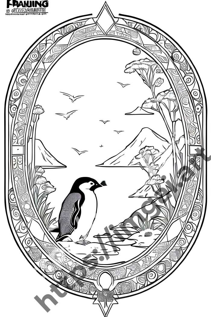  Раскраска penguin (птицы). №359