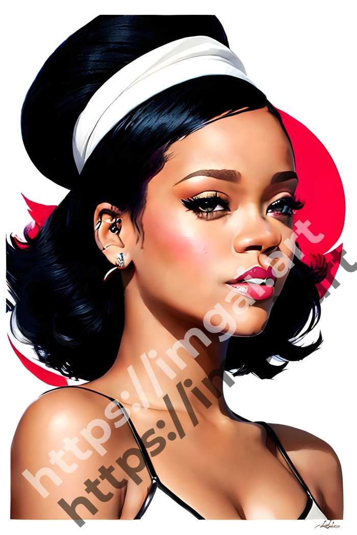  Постер Rihanna (певцы)  в стиле Splash art. №360