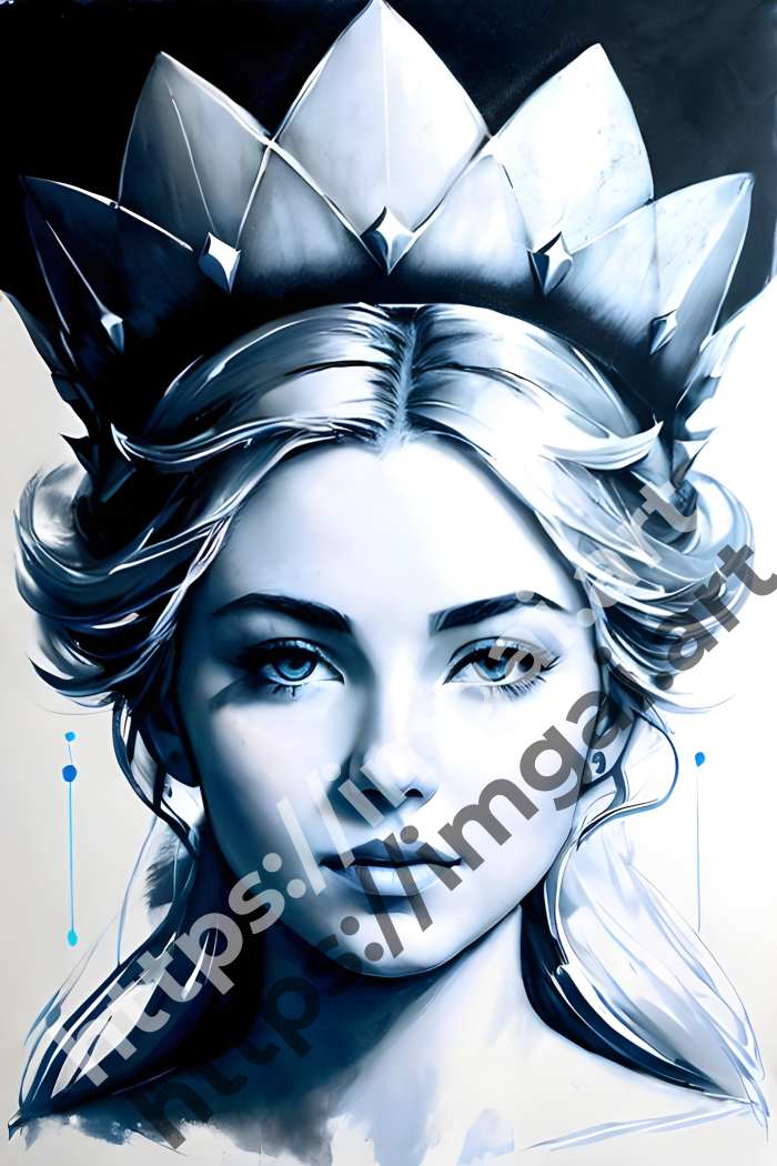  Постер The Snow Queen (сказки)  в стиле Splash art, Набросок. №3610