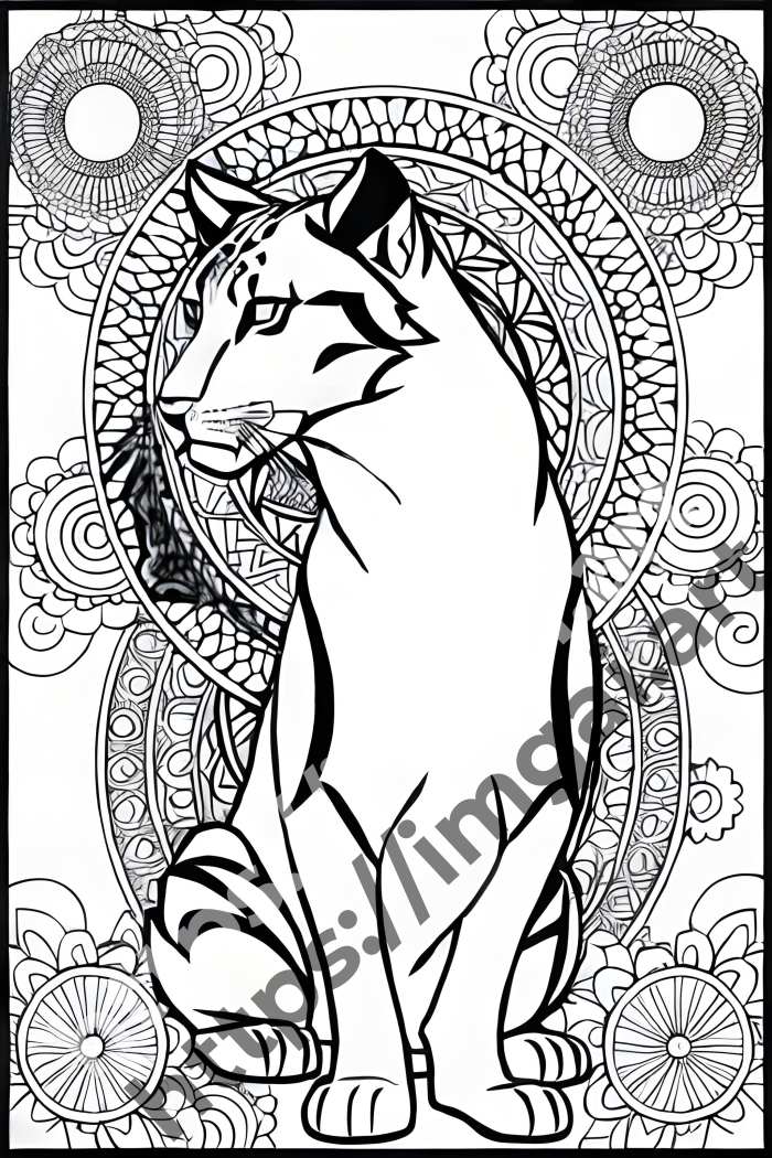  Раскраска Jaguar (дикие кошки)  в стиле Low-poly. №3623