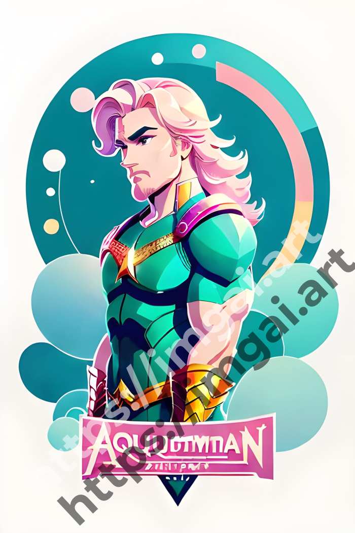  Принт Aquaman (герои). №3646