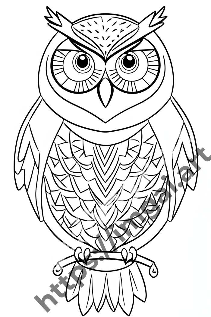  Раскраска owl (птицы). №41