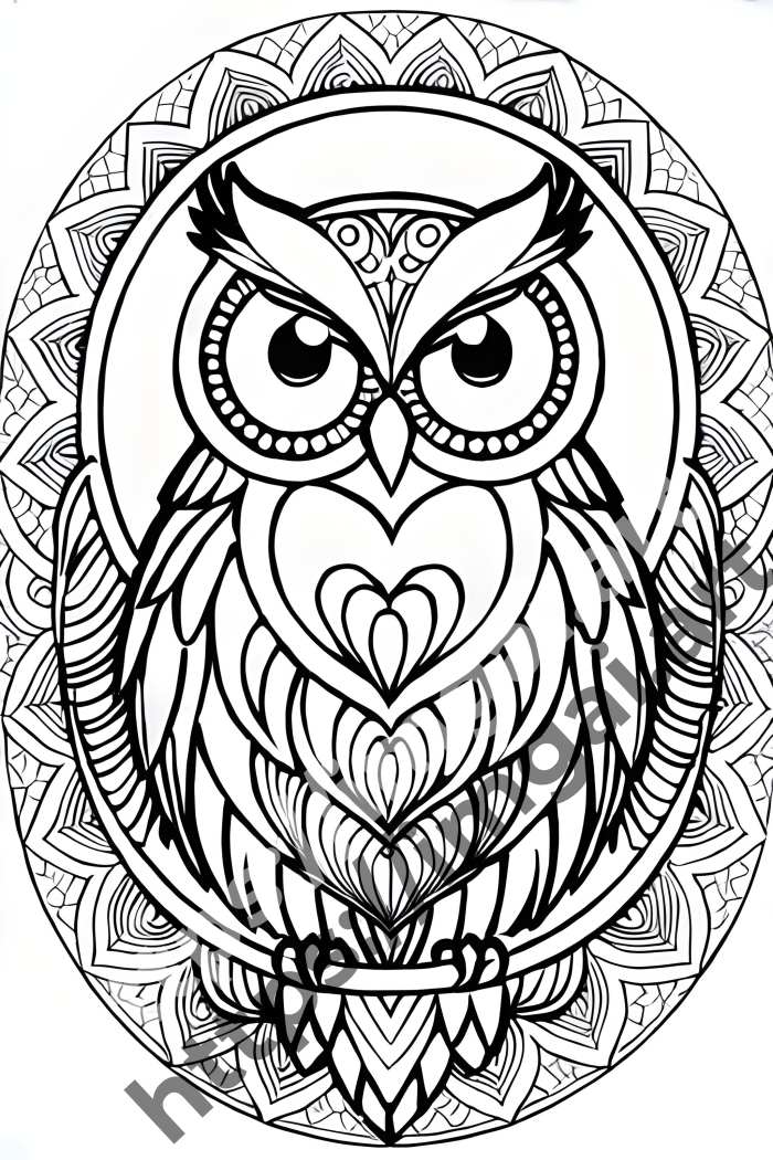  Раскраска owl (птицы). №417