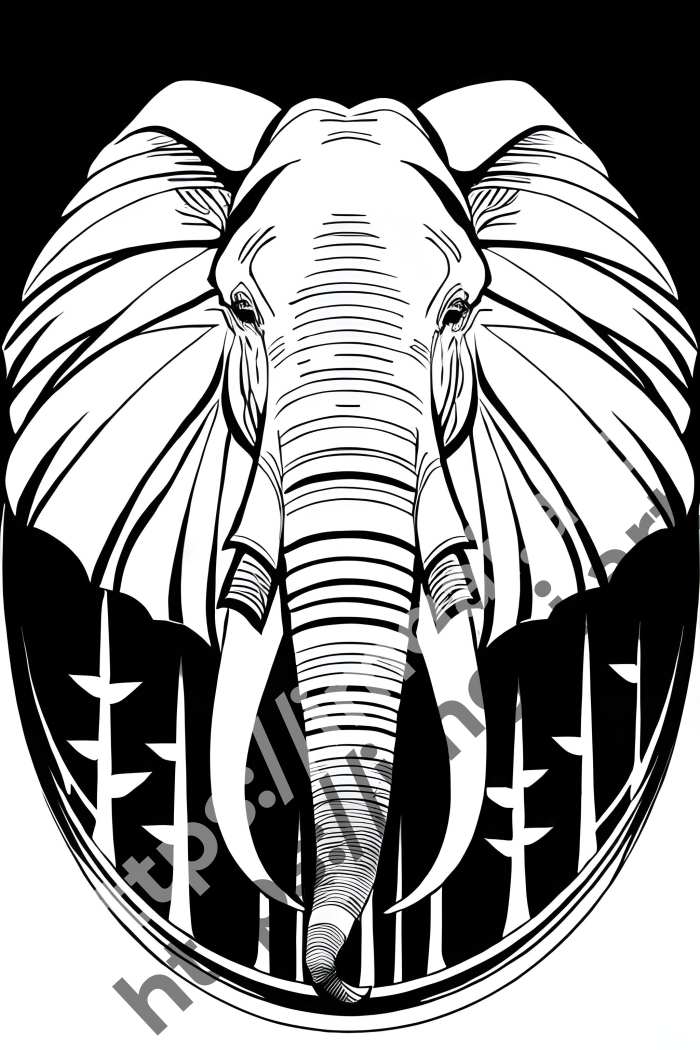  Раскраска elephant (дикие животные). №433