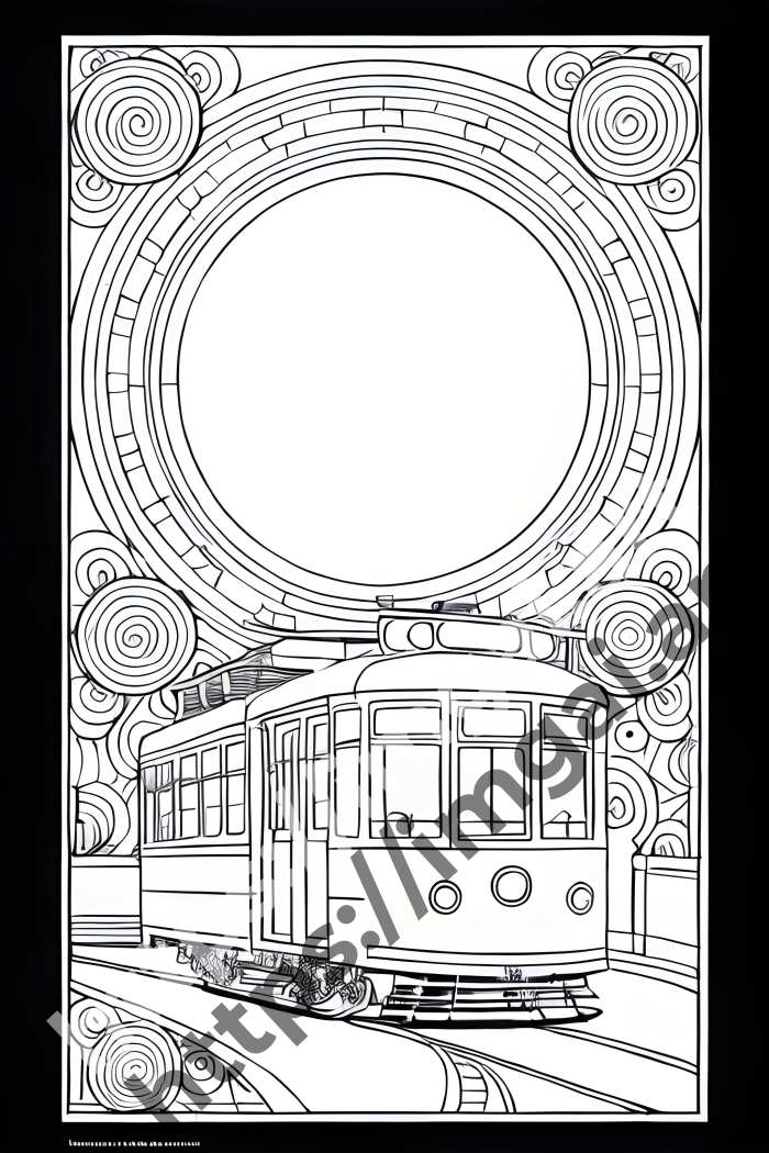  Раскраска Tram (транспорт). №44