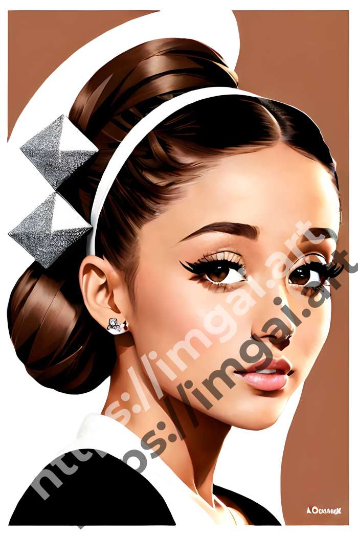  Постер Ariana Grande (певцы)  в стиле Low-poly. №444
