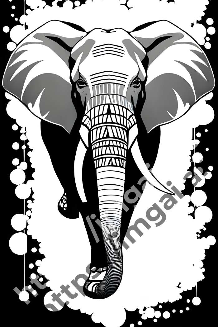  Раскраска elephant (дикие животные). №453