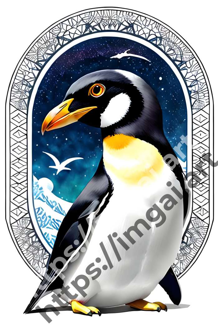  Раскраска penguin (птицы). №455