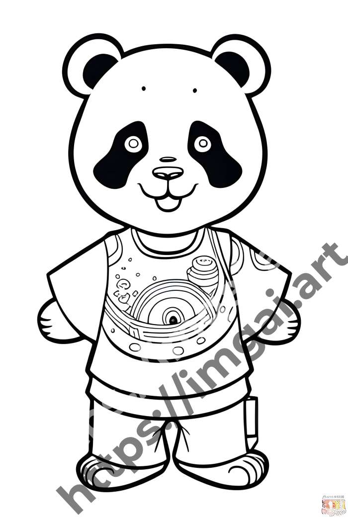  Раскраска panda (дикие животные). №467
