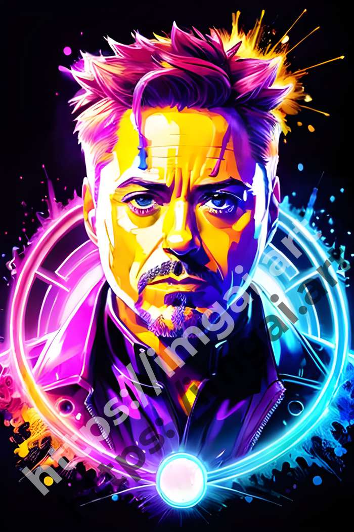  Постер Robert Downey Jr. (актеры)  в стиле Клипарт. №478
