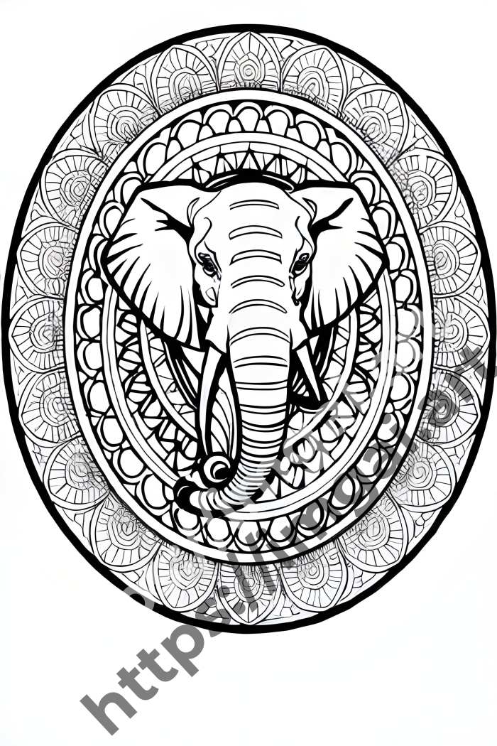  Раскраска elephant (дикие животные). №489