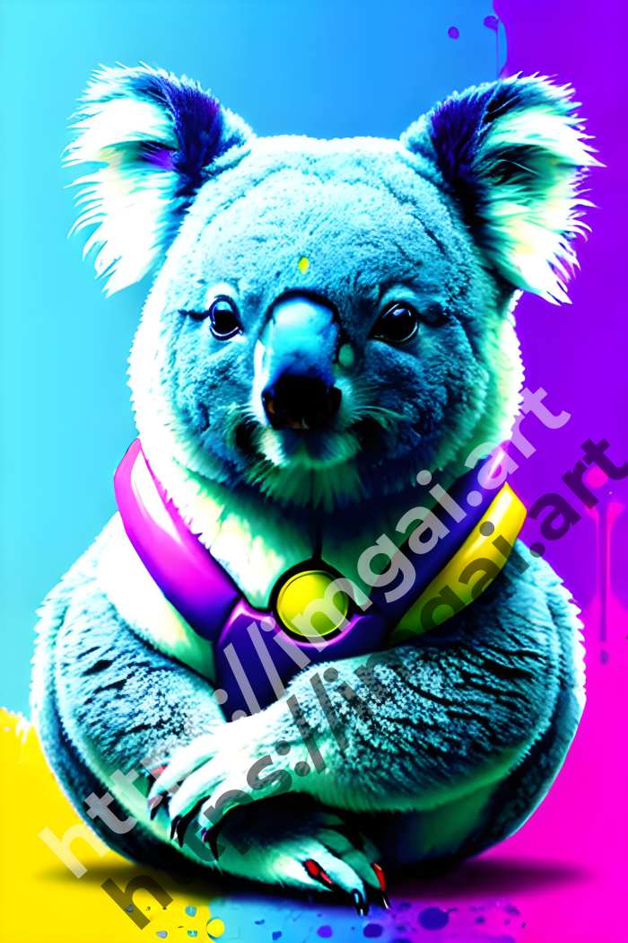  Постер koala (дикие животные)  в стиле Splash art. №51
