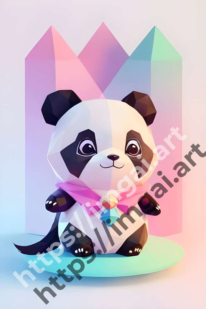  Принт panda (дикие животные)  в стиле Клипарт. №530
