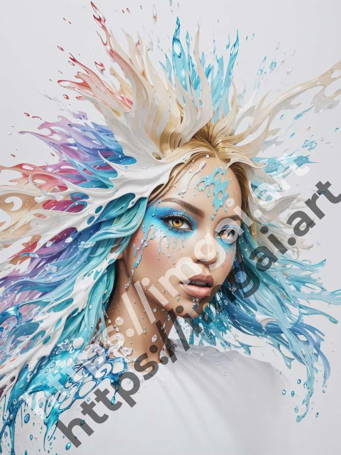  Постер Beyoncé (певцы)  в стиле Splash art. №540