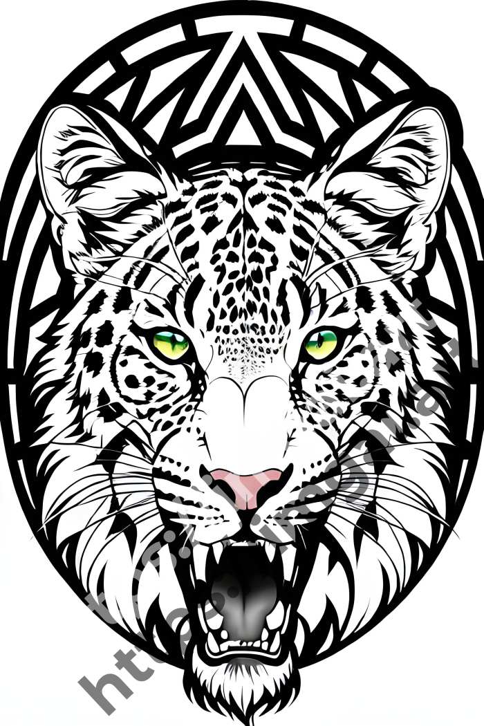  Раскраска leopard (дикие кошки). №547