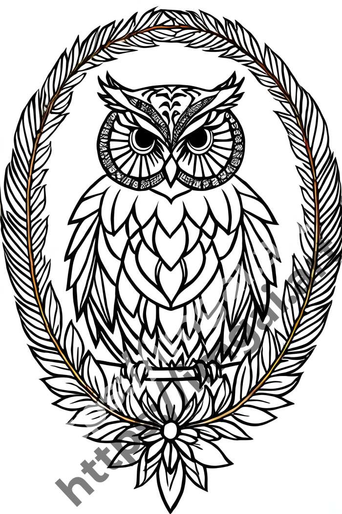  Раскраска owl (птицы). №582