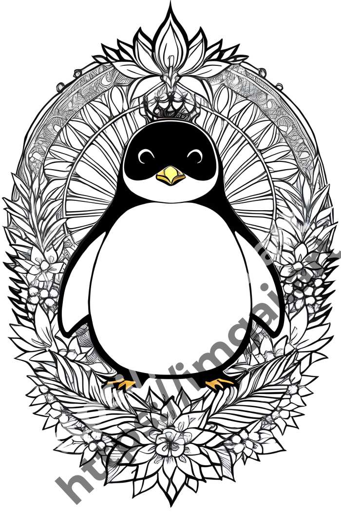  Раскраска penguin (птицы). №609