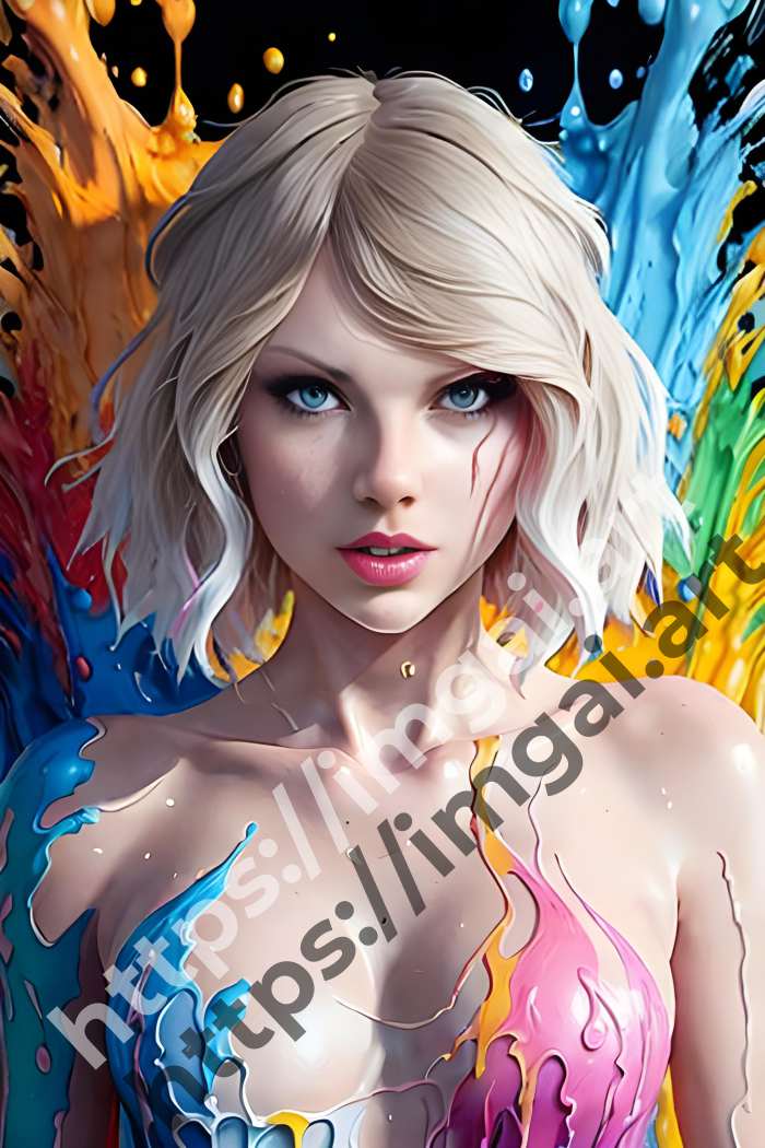  Постер Taylor Swift (певцы)  в стиле Splash art. №610