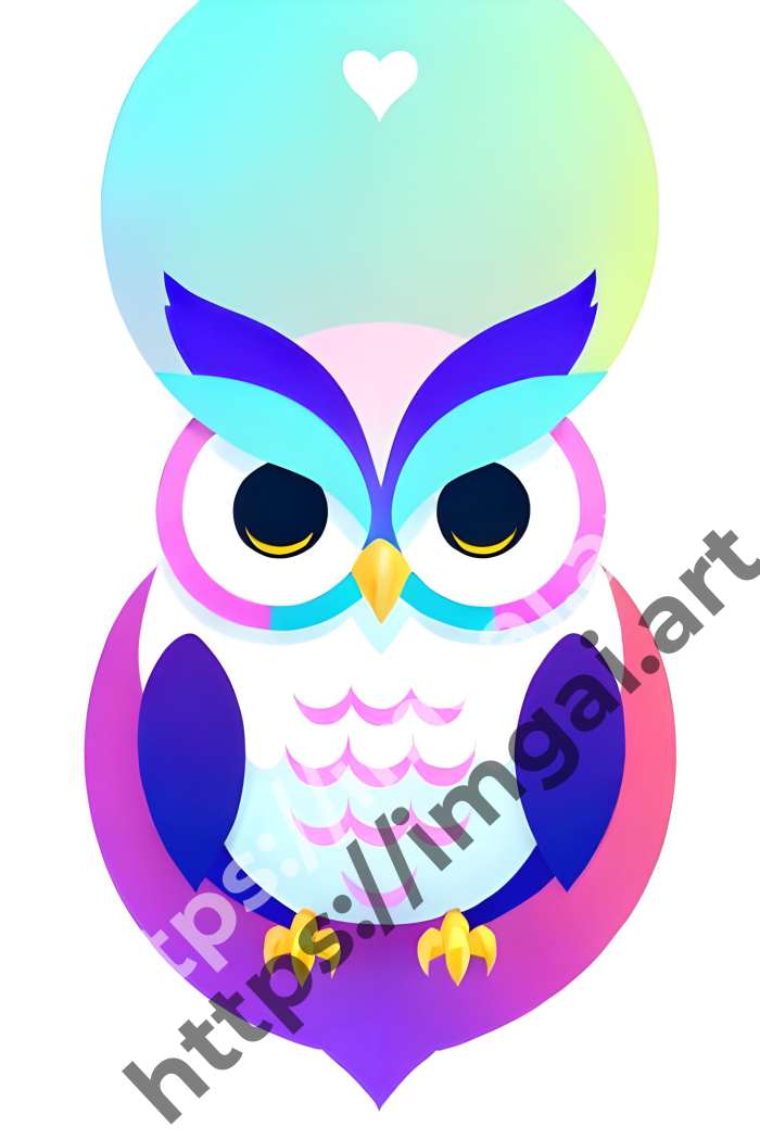  Принт owl (птицы)  в стиле Клипарт. №633