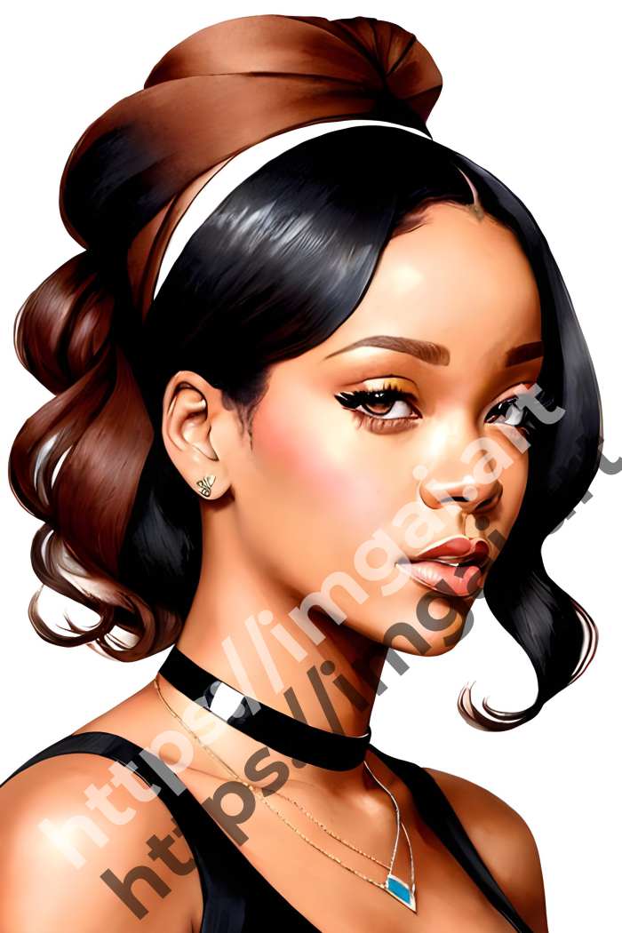  Постер Rihanna (певцы)  в стиле Акварель. №690