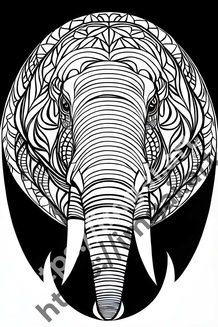  Раскраска elephant (дикие животные). №692