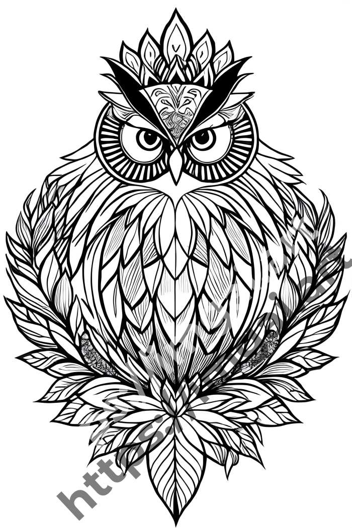  Раскраска owl (птицы). №695
