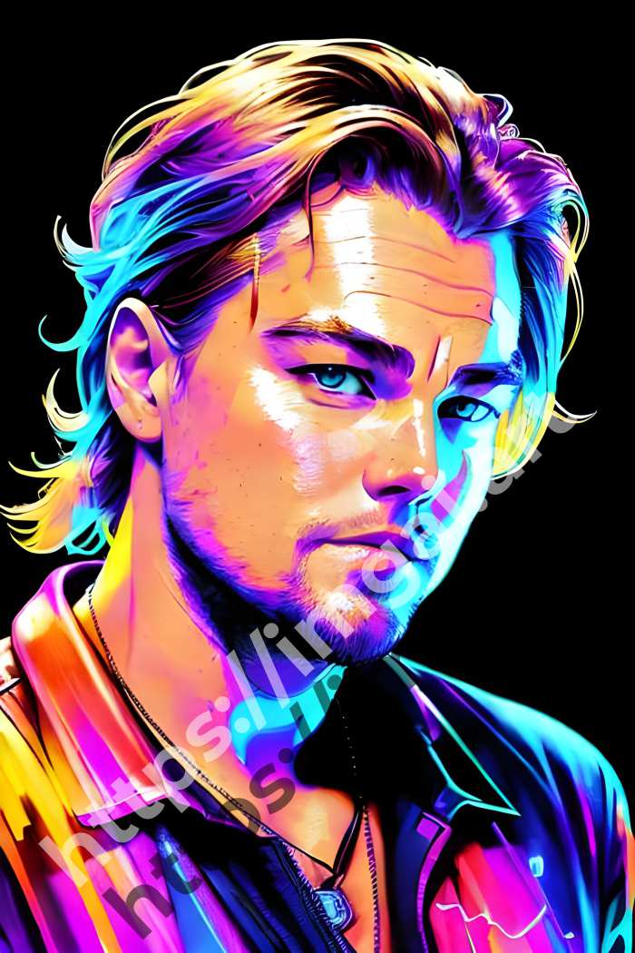  Постер Leonardo DiCaprio (актеры)  в стиле Клипарт. №7
