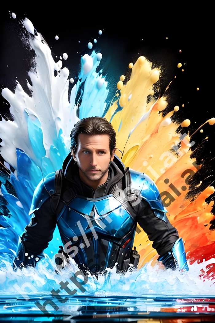  Постер Bradley Cooper (актеры)  в стиле Splash art. №718