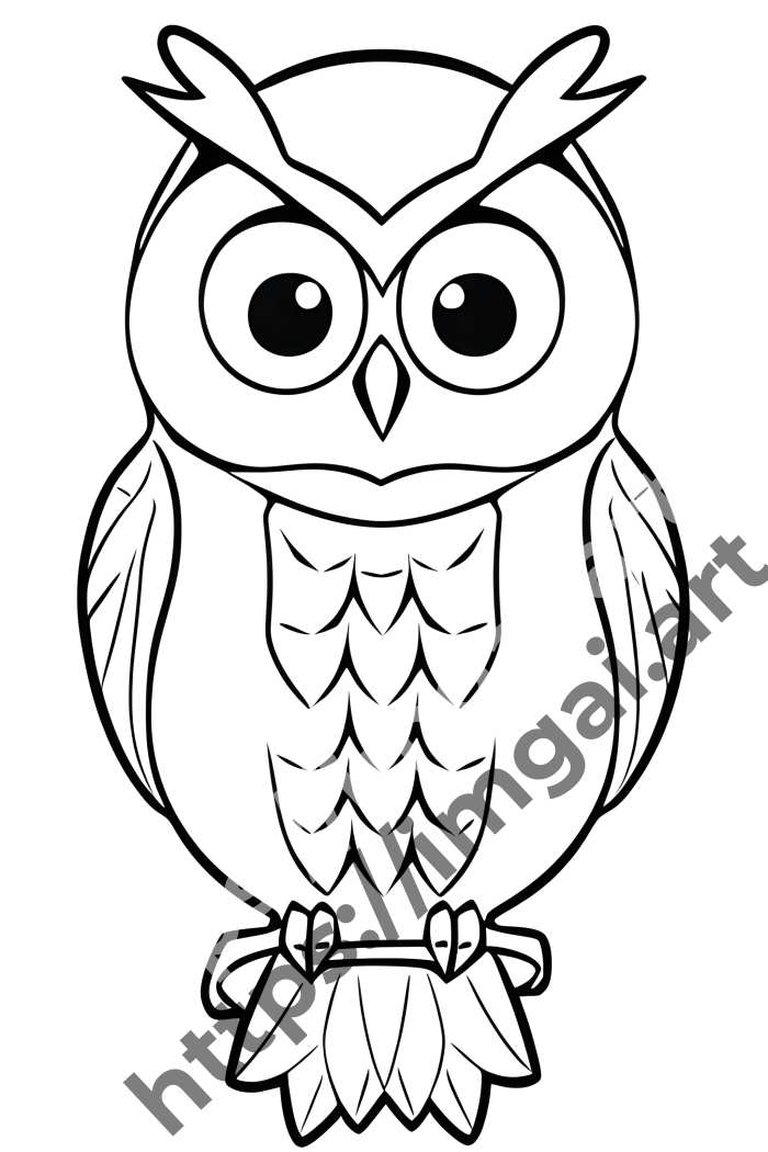  Раскраска owl (птицы)  в стиле Disney. №722