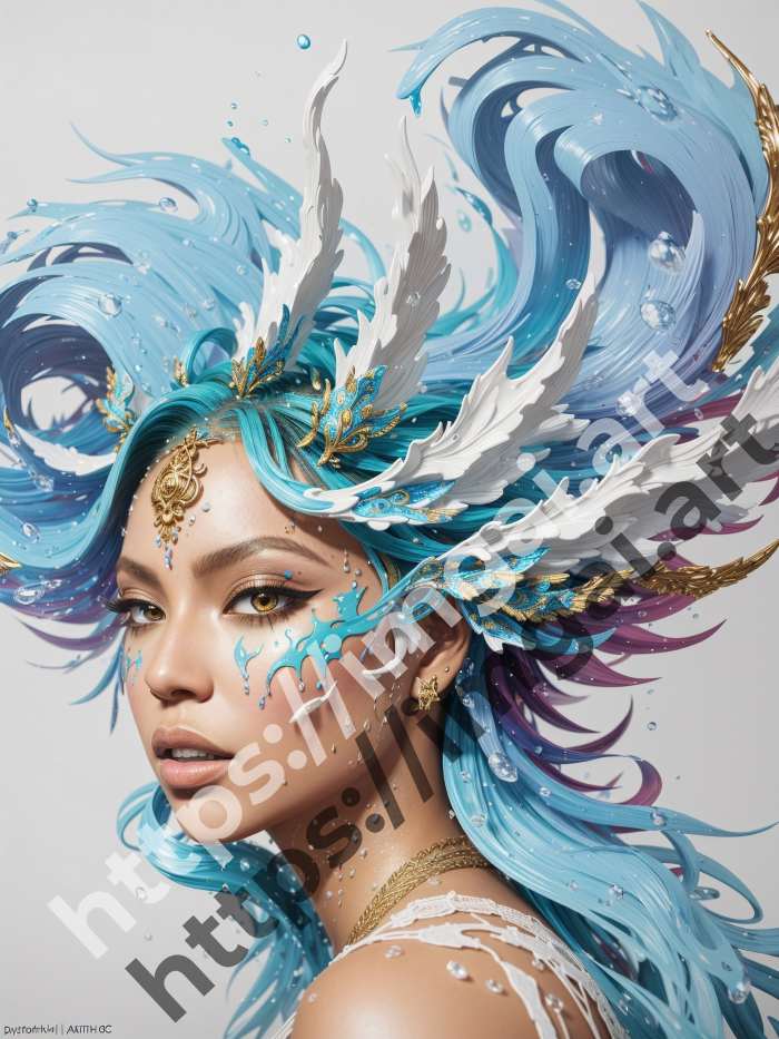  Постер Beyoncé (певцы)  в стиле Splash art. №736