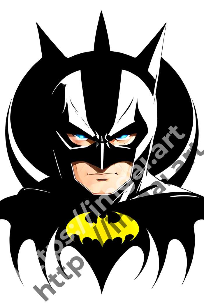  Принт Batman (герои)  в стиле Splash art, Граффити. №746