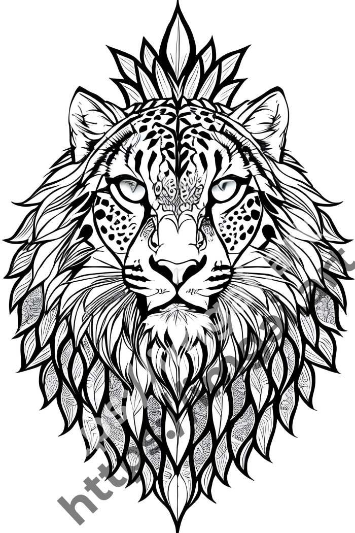  Раскраска cheetah (дикие кошки). №780