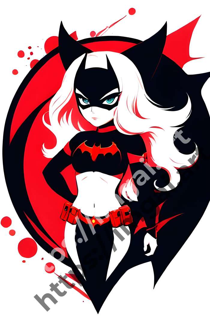  Принт Batwoman (герои)  в стиле Splash art, Граффити. №788