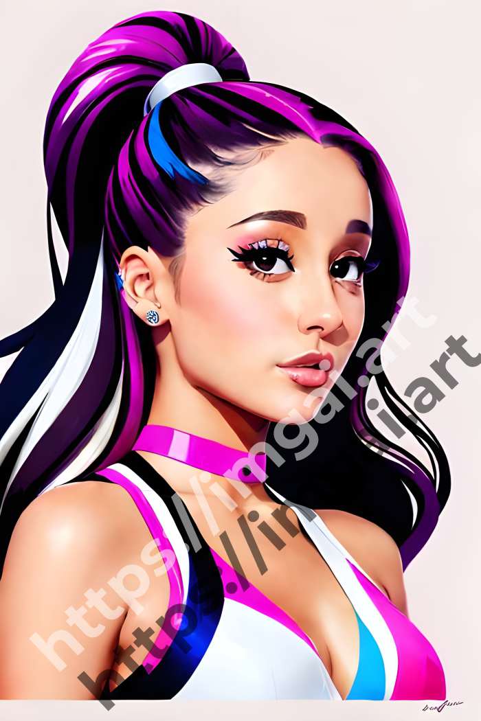  Постер Ariana Grande (певцы)  в стиле Splash art. №802