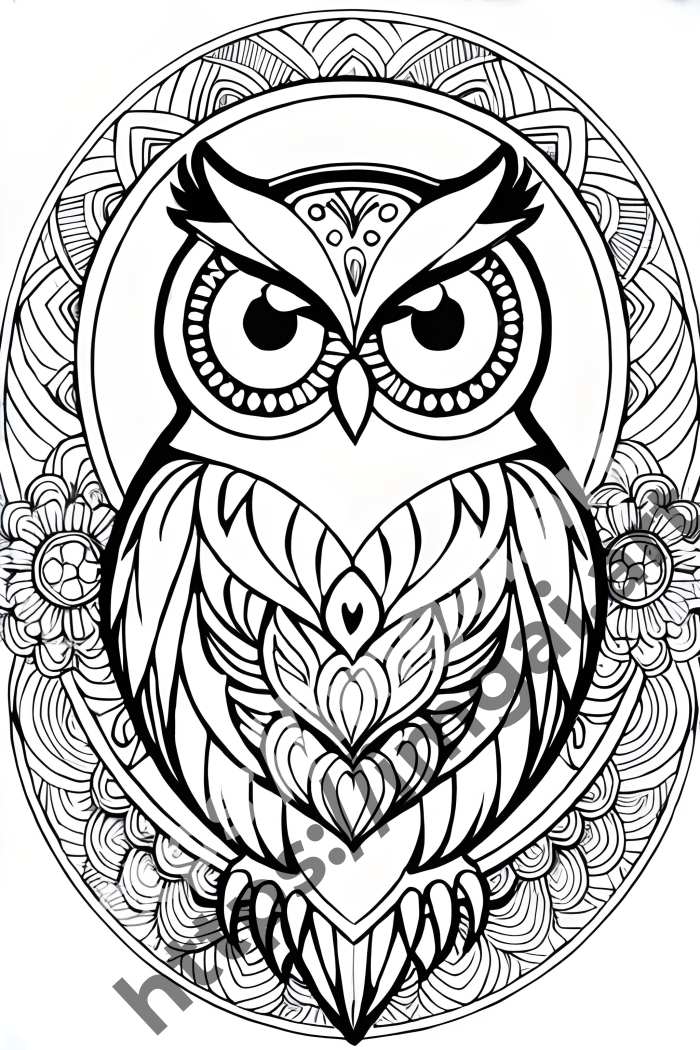  Раскраска owl (птицы)  в стиле Disney. №816