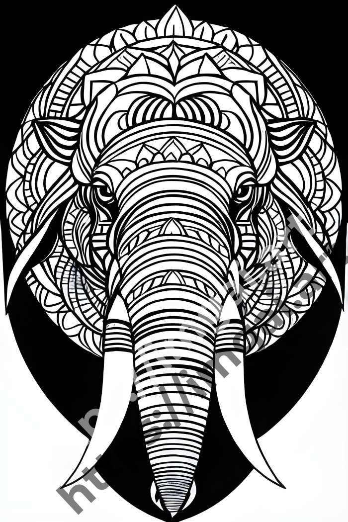  Раскраска elephant (дикие животные). №869