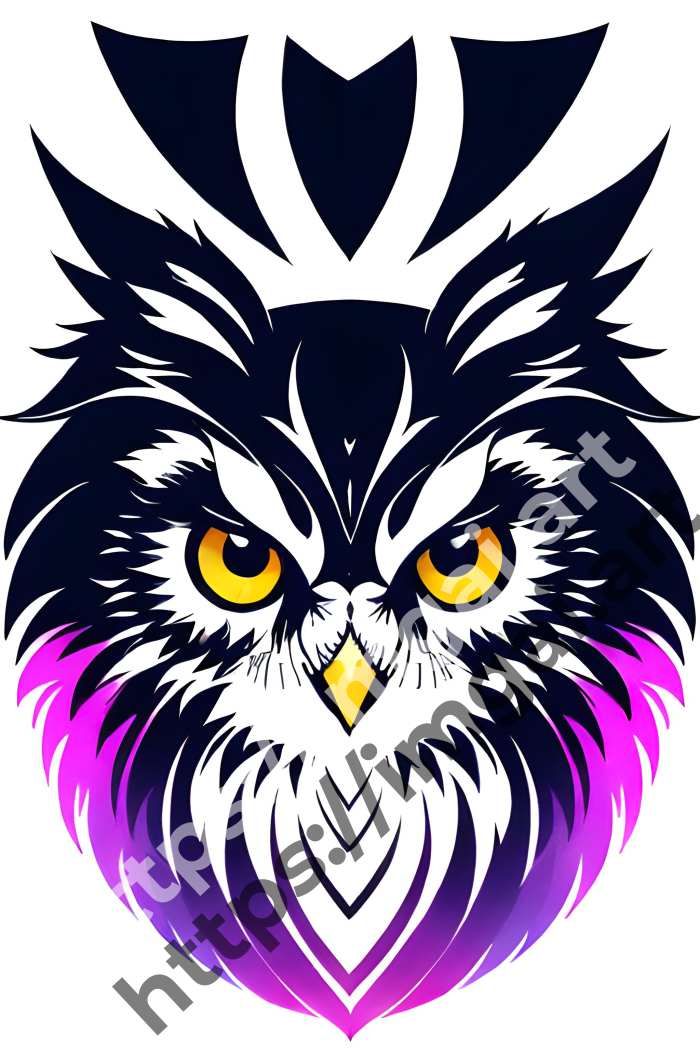  Принт owl (птицы)  в стиле Splash art. №874