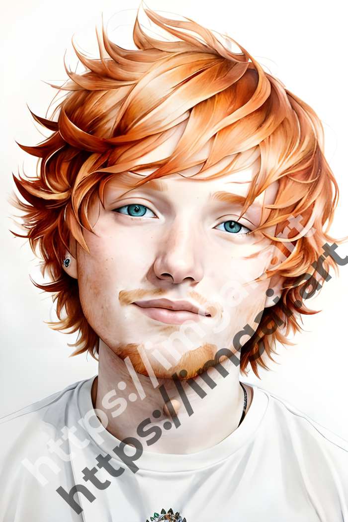  Постер Ed Sheeran (певцы)  в стиле Акварель. №892