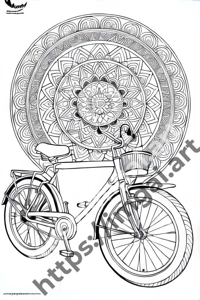  Раскраска Bicycle (транспорт). №907