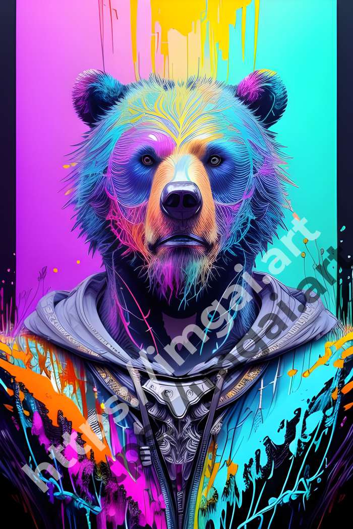  Постер bear (дикие животные). №916